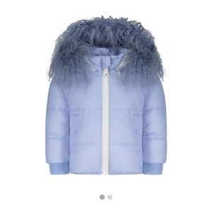 Scotch Bonnet baby blue lamb fur coat